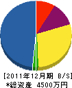芦沢電気商会 貸借対照表 2011年12月期