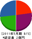 吉井工業 貸借対照表 2011年5月期