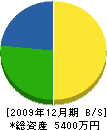 田代建設 貸借対照表 2009年12月期