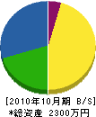塗装長瀬組 貸借対照表 2010年10月期