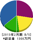 松嶋造園 貸借対照表 2013年2月期