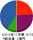 菅設備 貸借対照表 2010年11月期