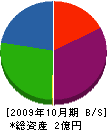 斎庄設備 貸借対照表 2009年10月期