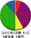 日本バレー 貸借対照表 2012年3月期