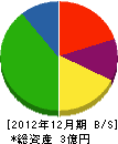 津野建設 貸借対照表 2012年12月期