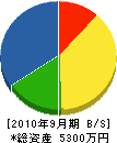 酒見製畳所 貸借対照表 2010年9月期