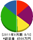 ハマモト塗装店 貸借対照表 2011年8月期