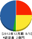 山本塗装店 貸借対照表 2012年12月期