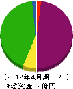 池田組 貸借対照表 2012年4月期