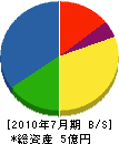 松本組 貸借対照表 2010年7月期