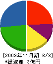 日本メディア 貸借対照表 2009年11月期