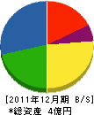 長谷川建設 貸借対照表 2011年12月期