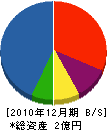 増田建設 貸借対照表 2010年12月期