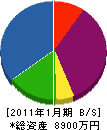 渡辺工務店 貸借対照表 2011年1月期