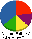 津山グリン建設工業 貸借対照表 2009年3月期
