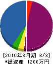 石塚設備 貸借対照表 2010年3月期