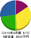 中道組 貸借対照表 2010年4月期 中道組 貸借対照表 2010年4月期