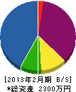 今井住設 貸借対照表 2013年2月期