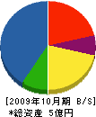 小澤建設 貸借対照表 2009年10月期