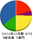 川西 貸借対照表 2012年12月期