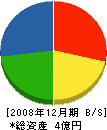 北川緑地建設 貸借対照表 2008年12月期