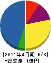 田中電機 貸借対照表 2011年4月期