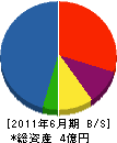 上田廣士本店 貸借対照表 2011年6月期