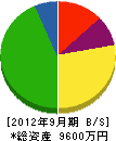 いずよ建設 貸借対照表 2012年9月期