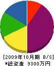 早川組 貸借対照表 2009年10月期