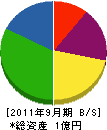 中村建設 貸借対照表 2011年9月期