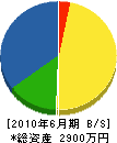 徳田組 貸借対照表 2010年6月期