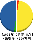 城東設備 貸借対照表 2008年12月期