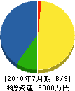 須賀造園 貸借対照表 2010年7月期