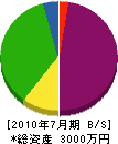 田坂建設 貸借対照表 2010年7月期