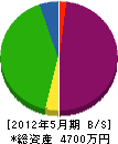 松村工芸 貸借対照表 2012年5月期