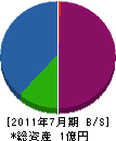 丸誠 貸借対照表 2011年7月期