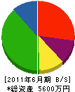 金子水道工業所 貸借対照表 2011年6月期