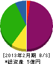 ホシヤマ 貸借対照表 2013年2月期