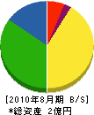 藤石組 貸借対照表 2010年8月期