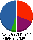 関西電機工業 貸借対照表 2012年6月期