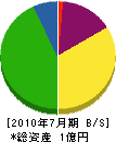 阪神造園土木 貸借対照表 2010年7月期