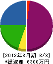 日本園芸建設 貸借対照表 2012年8月期
