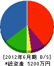 佐々木海事興業所 貸借対照表 2012年6月期