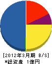 東明電設 貸借対照表 2012年3月期