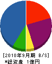 阪口設備工業 貸借対照表 2010年9月期