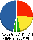 三瀬電気 貸借対照表 2009年12月期