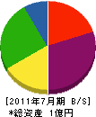 橋本ガラス店 貸借対照表 2011年7月期