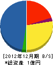 泉電気工事店 貸借対照表 2012年12月期