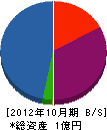 ダイテク・ワ－ク 貸借対照表 2012年10月期