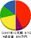大原塗装店 貸借対照表 2007年12月期